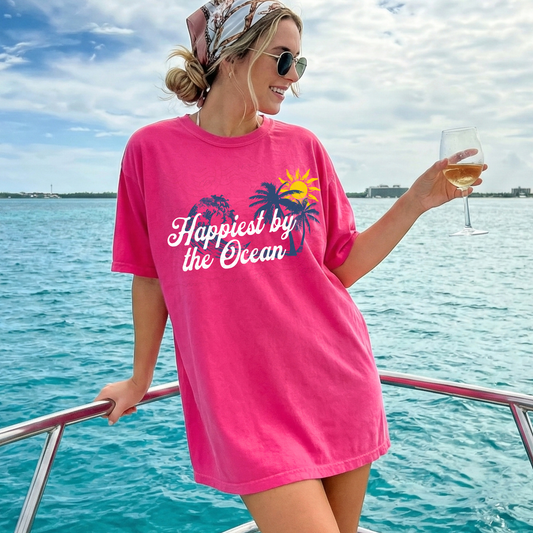 Happiest By The Ocean Palm Trees