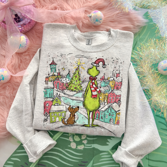 Happy Dog Winter Scene