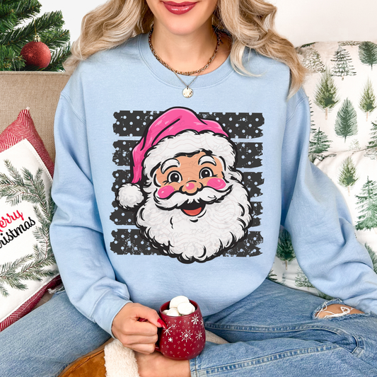 Happy Santa Polka Dot Stripes