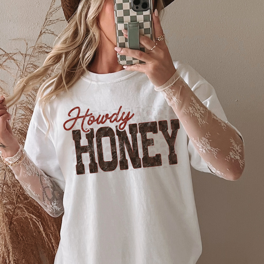 Howdy Honey Brown Checkered