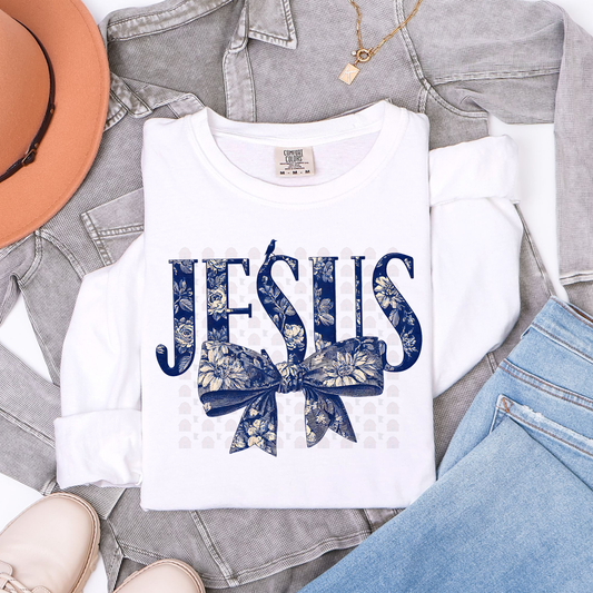 Jesus Blue Toile