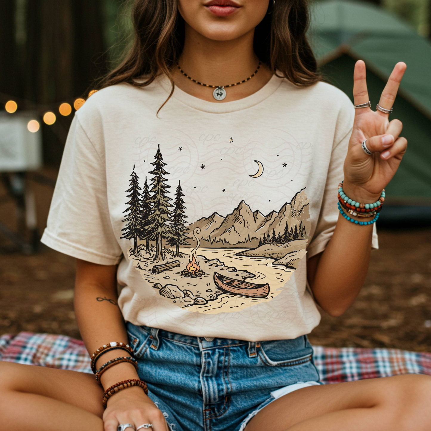 Lake And Campsite Landscape