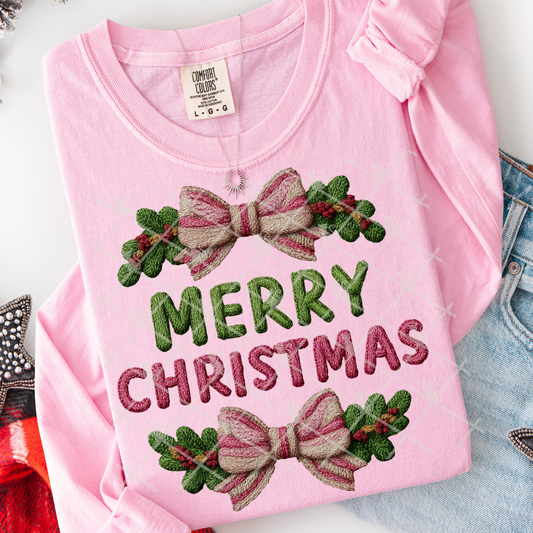 Latch Hook Yarn Pink Merry Christmas