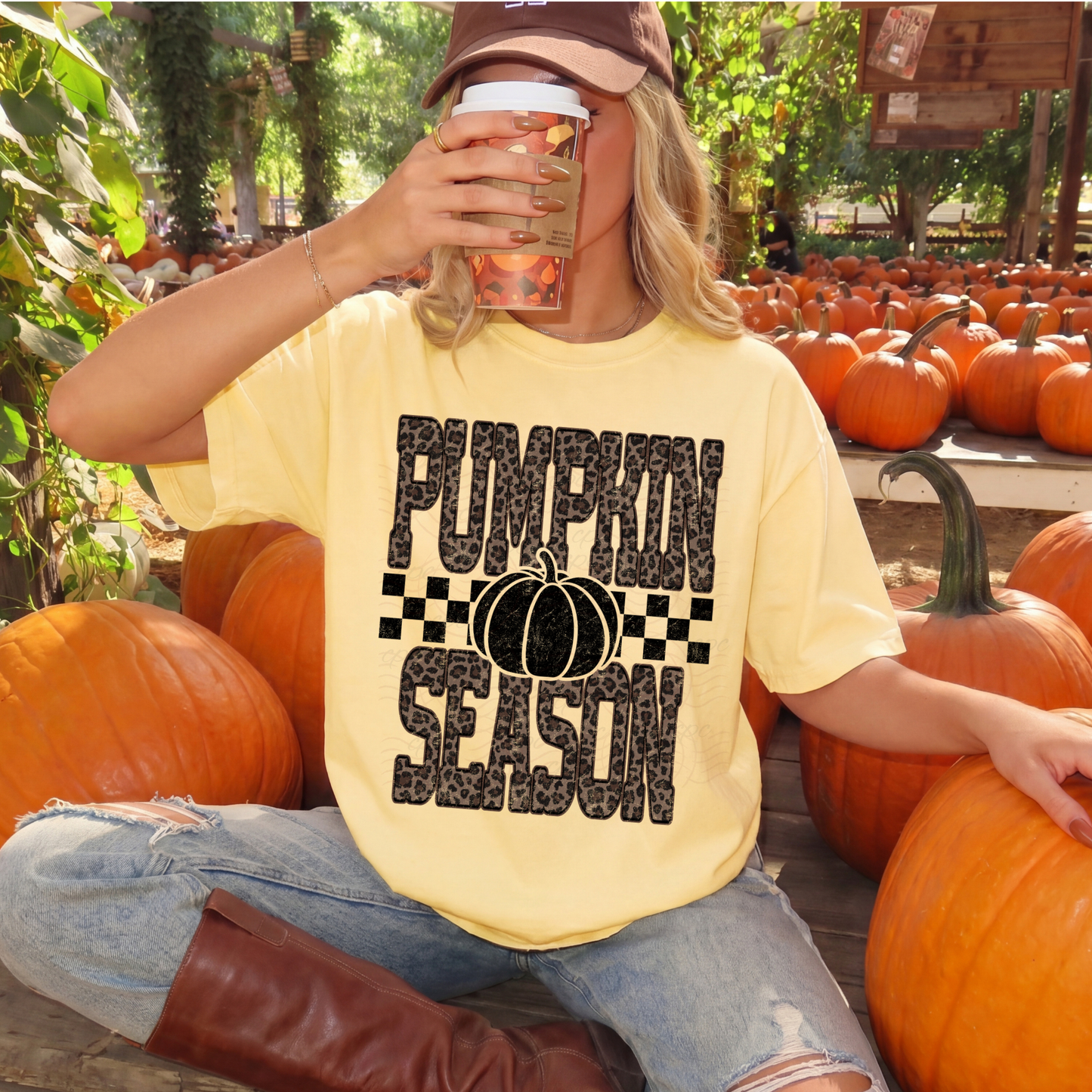 Leopard Check Pumpkin Season
