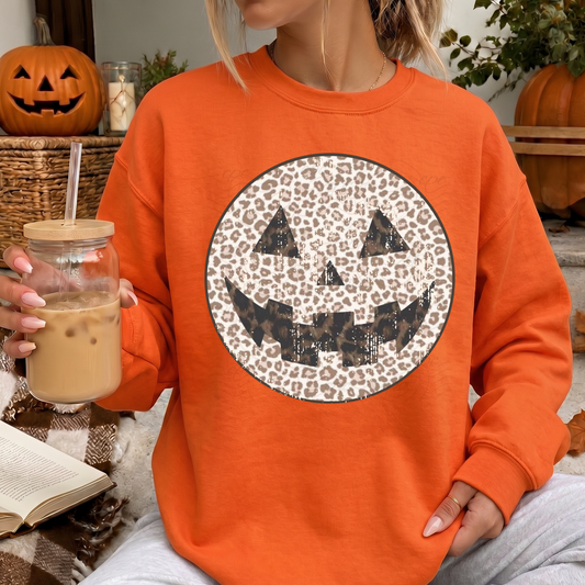 Leopard Happy Pumpkin Face