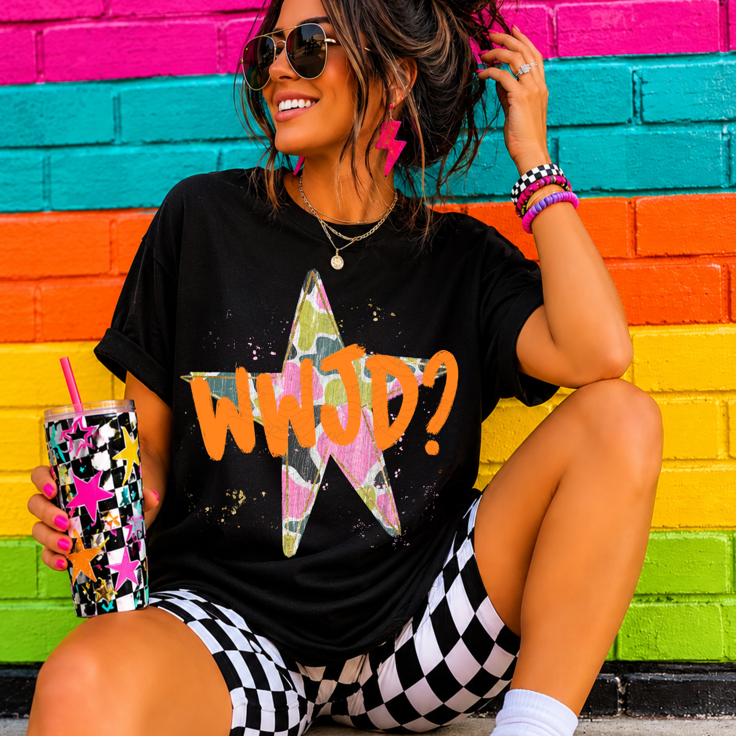Leopard Star Splatter WWJD
