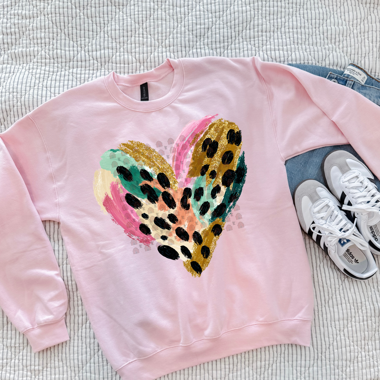 Leopard Watercolor Heart