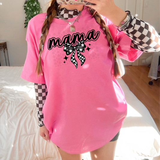 Mama Checkered Bow