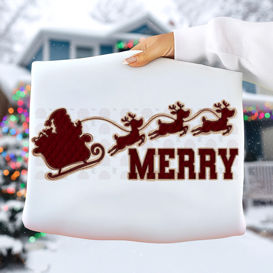 Merry Santa Sleight Quilted