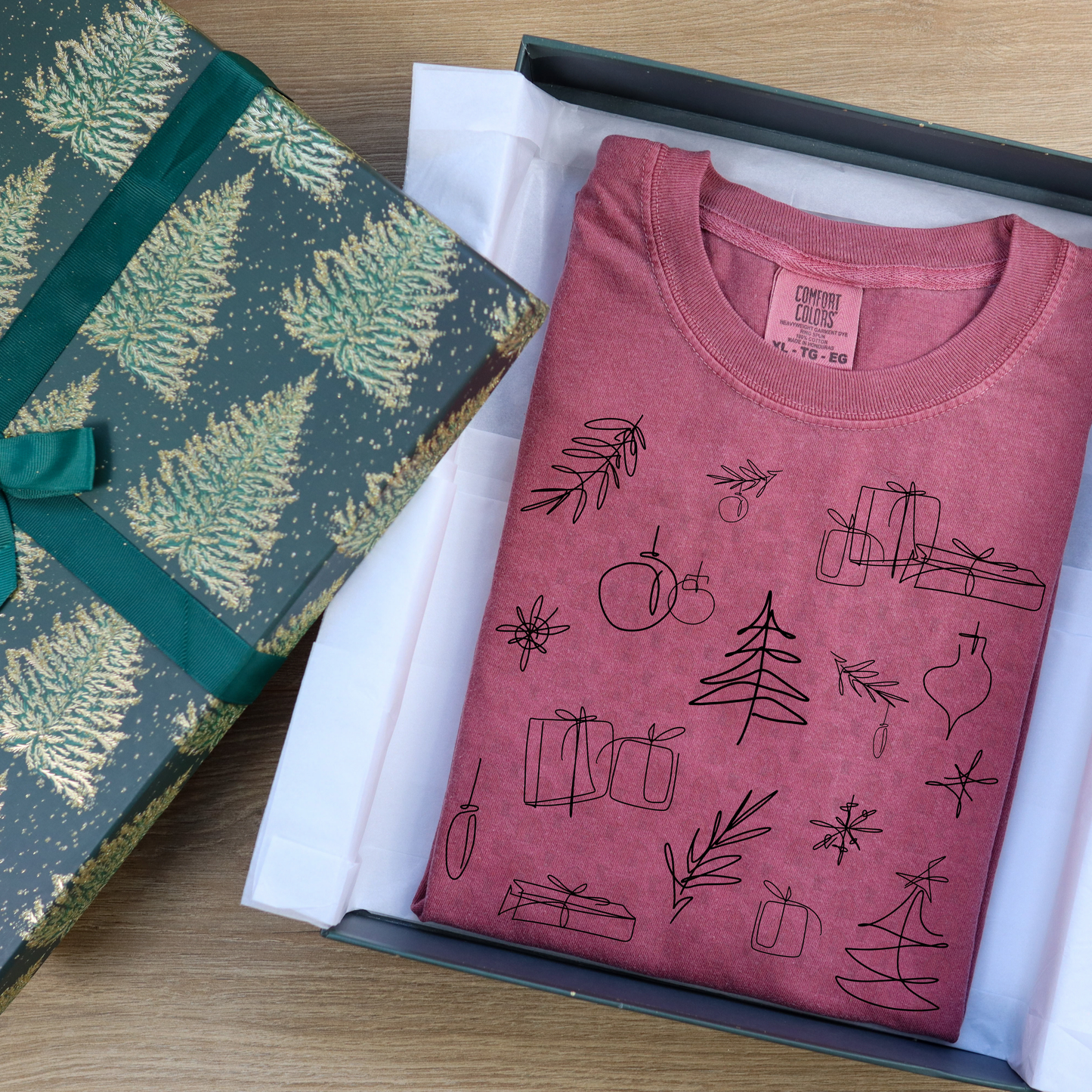 Minimalist Christmas Doodles Collage