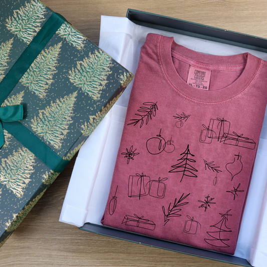 Minimalist Christmas Doodles Collage