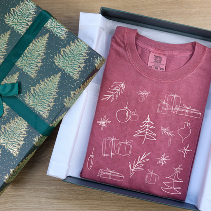 Minimalist Christmas Doodles Collage