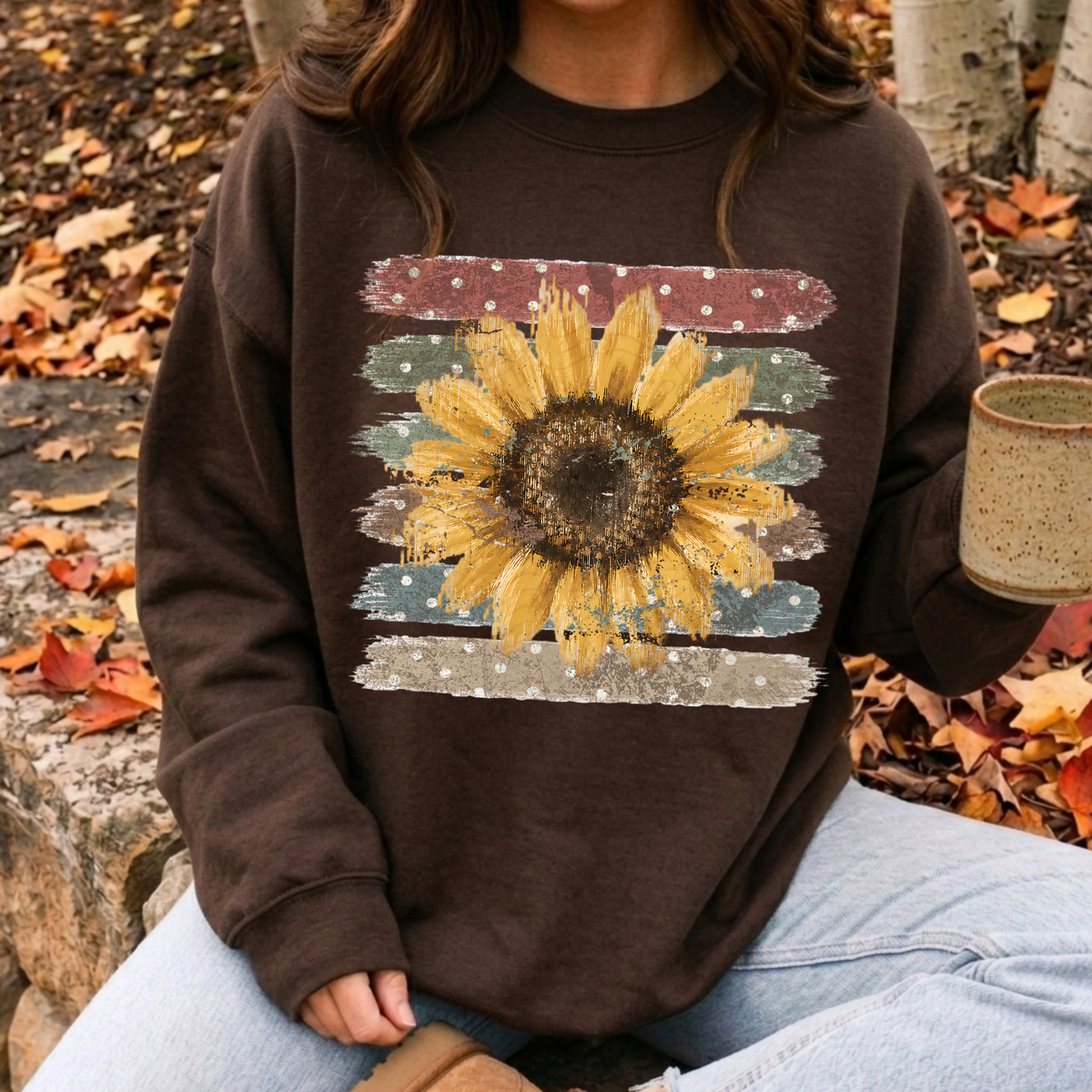 Multi Color Stripe Sunflower
