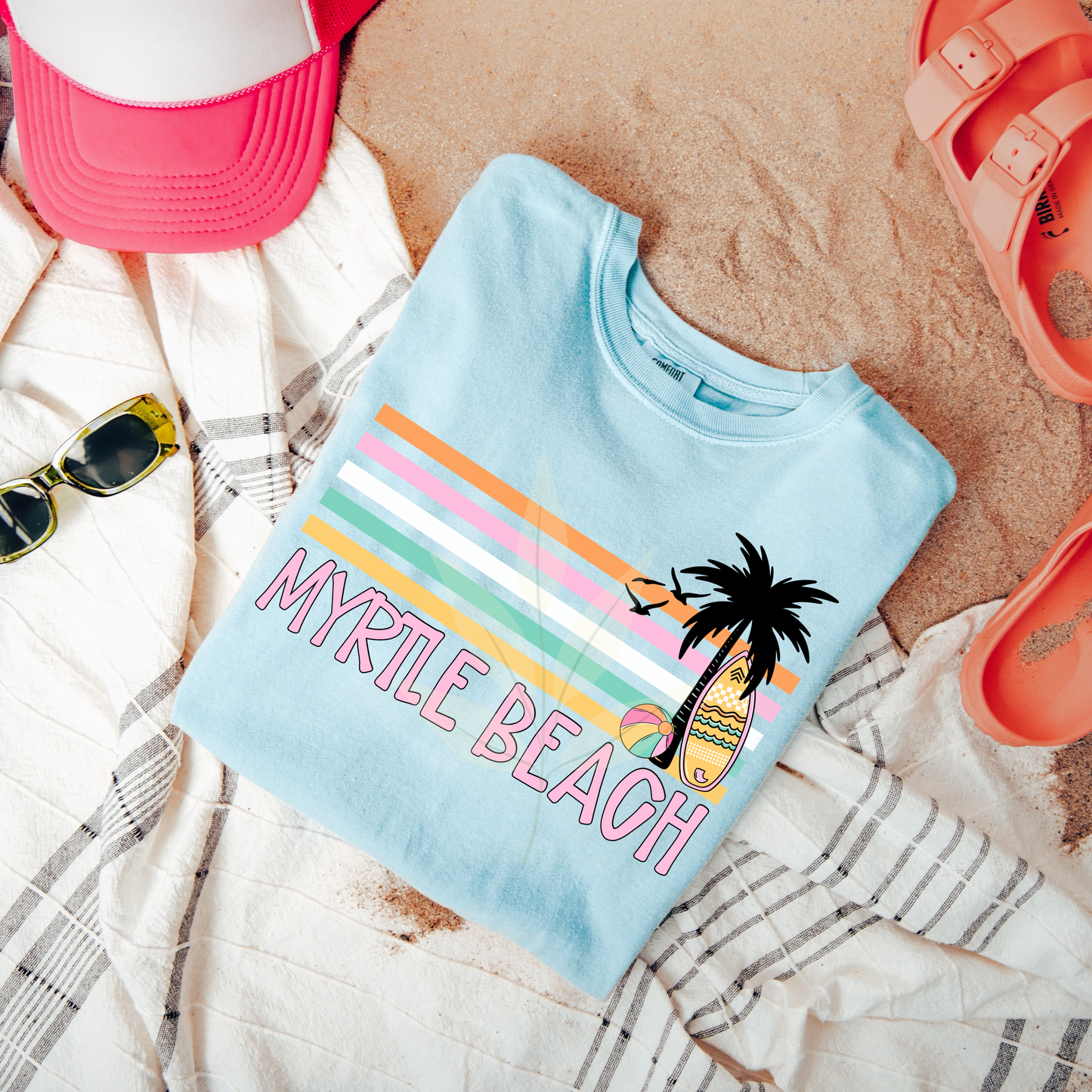 Retro Stripe Summer Destinations