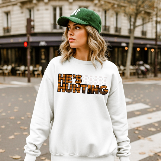 Orange Plaid He's Hunting