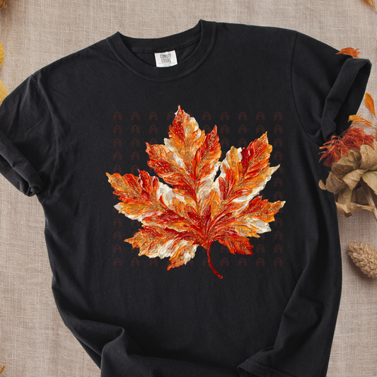 Painted Brushstroke Maple Leaf