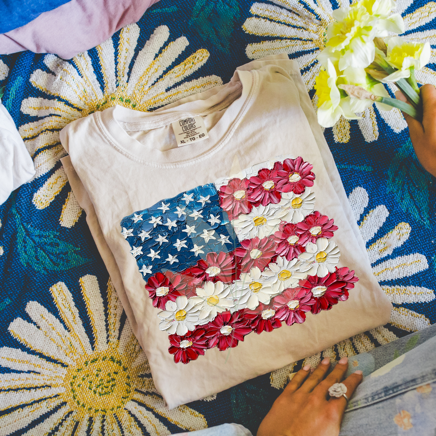 Painted Flower Flag