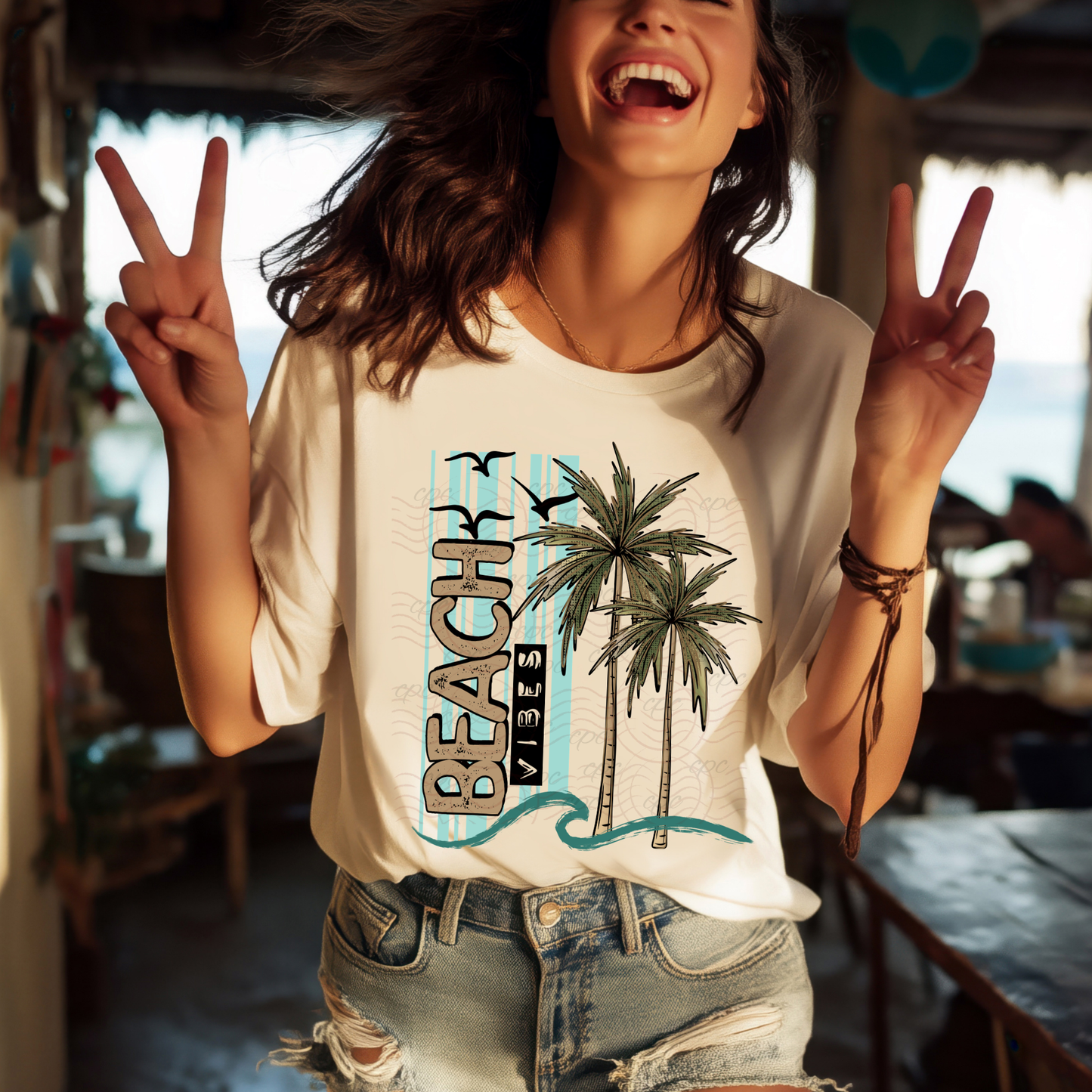 Palm Trees Birds Beach Vibes