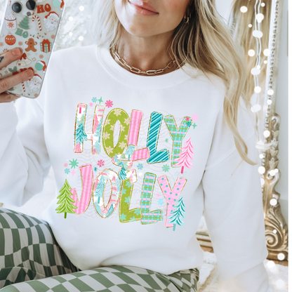 Pastel Patterned Holly Jolly