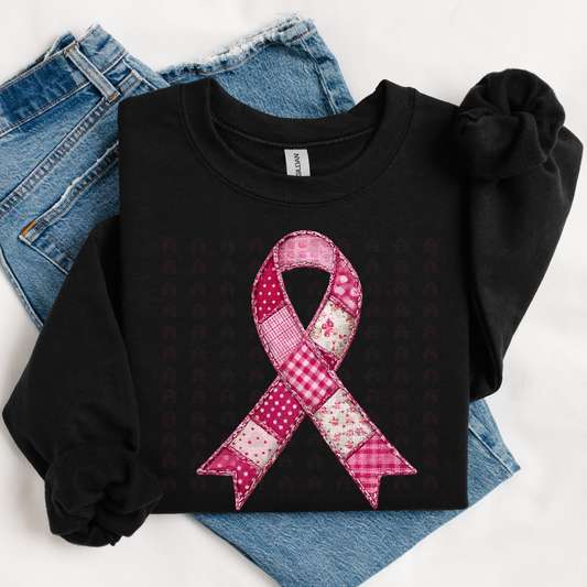 Patchwork Breast Cancer Ribbon