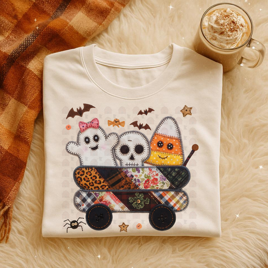 Patchwork Halloween Wagon