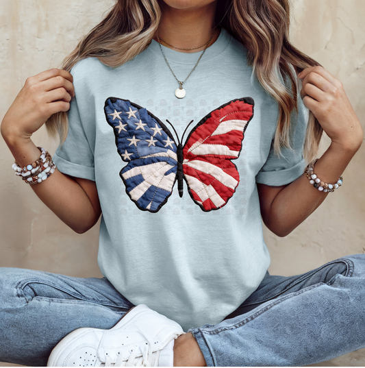 Patriotic Butterfly Patchwork