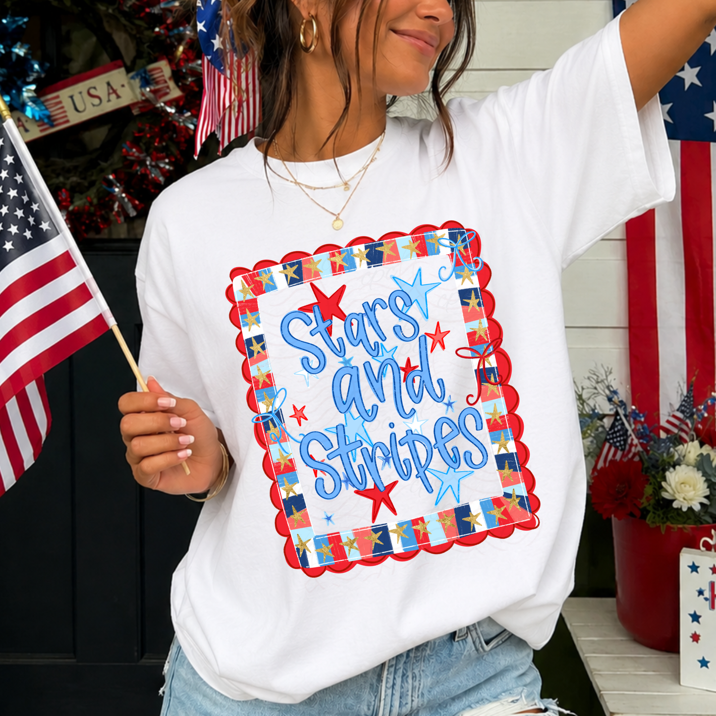Patriotic Frame Stars And Stripes