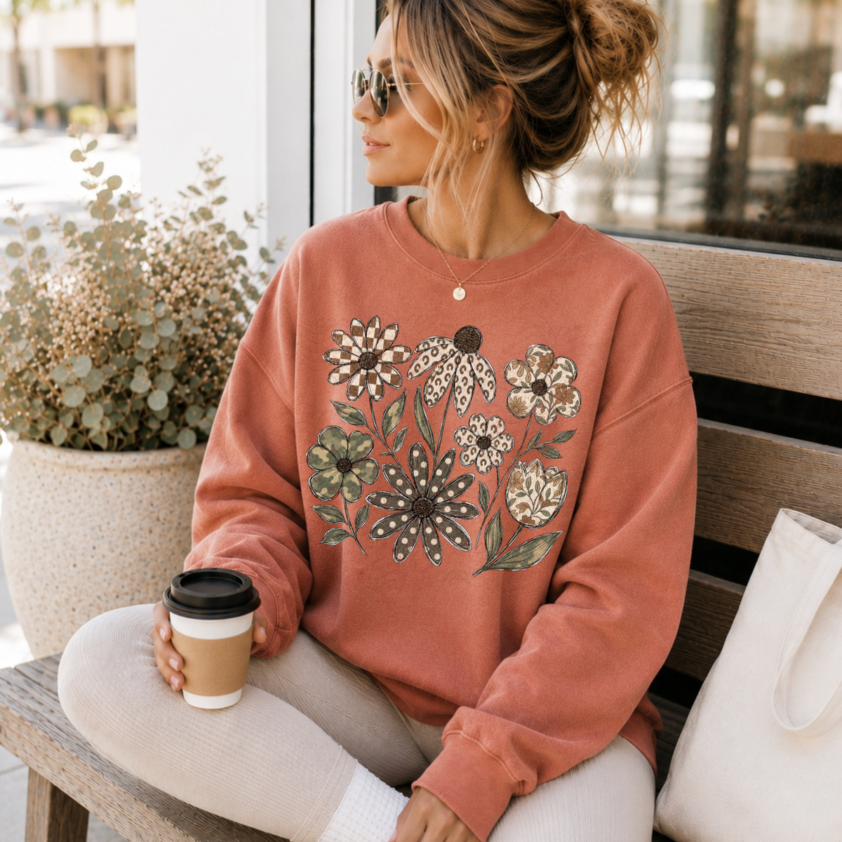 Patterned Boho Flowers