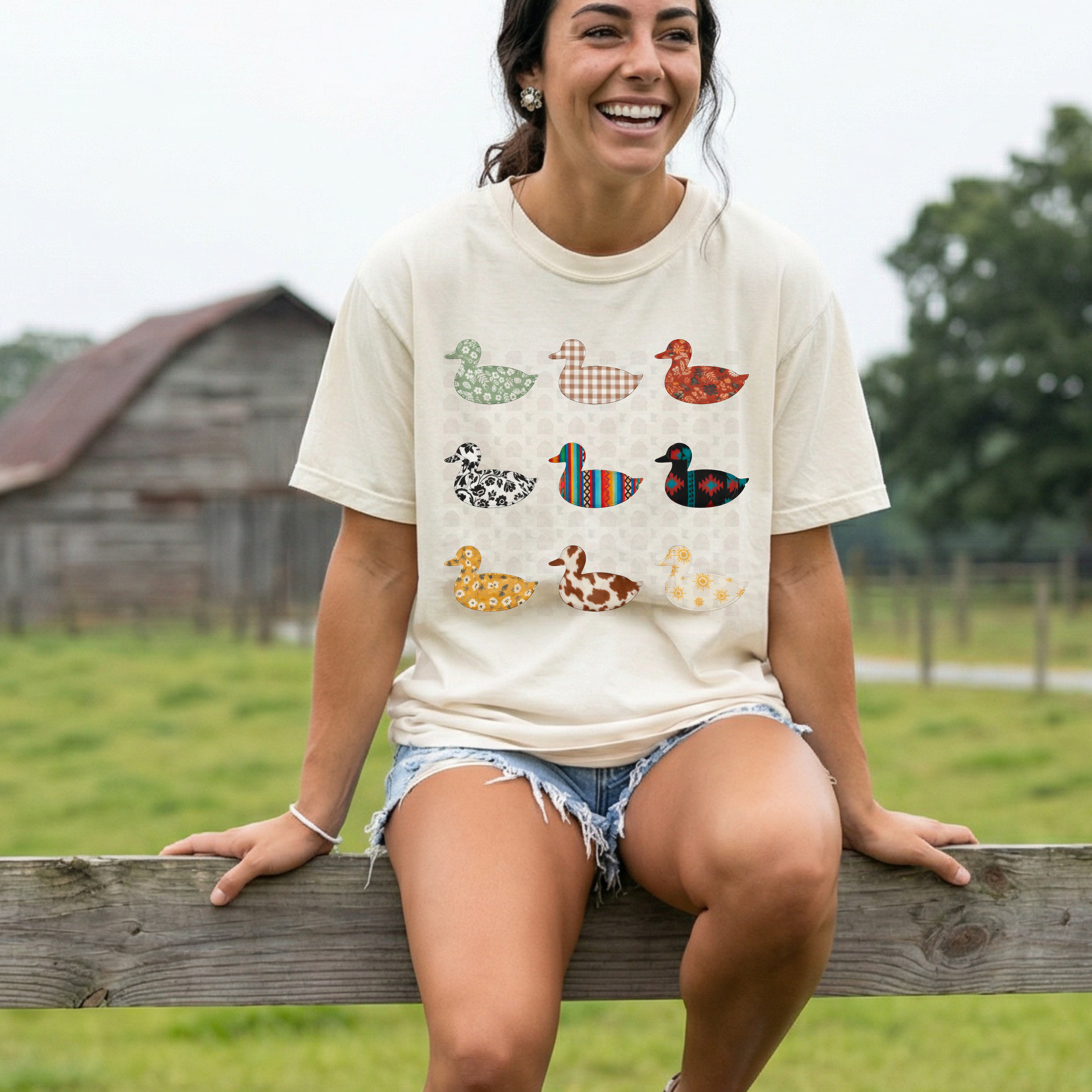 Patterned Ducks Collage – Country Print Co