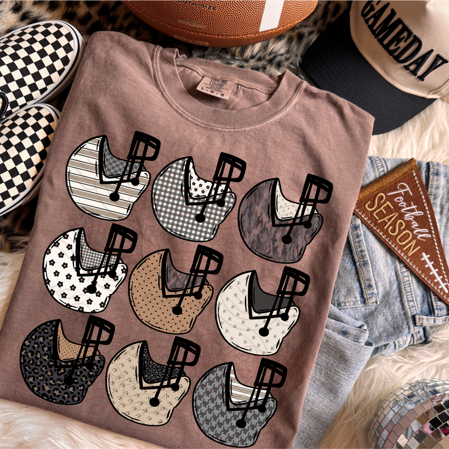 Patterned Football Helmets