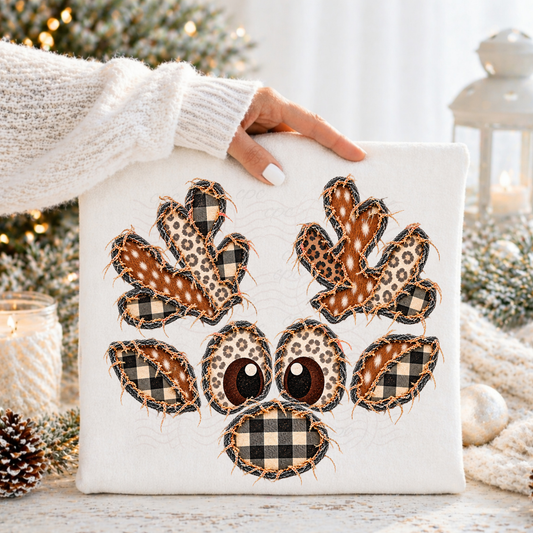 Patterned Reindeer Face