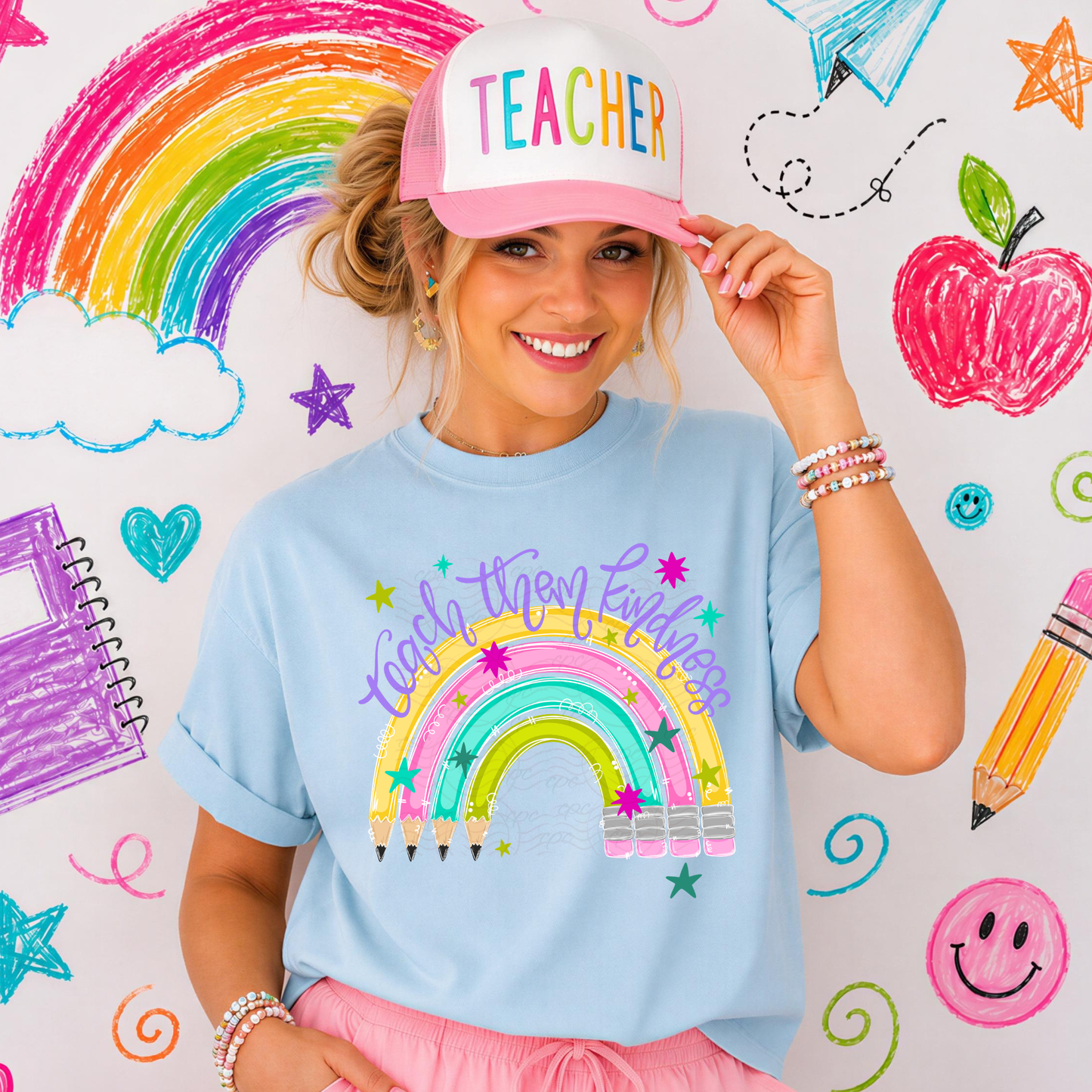 Pencil Rainbow Teach Them Kindness