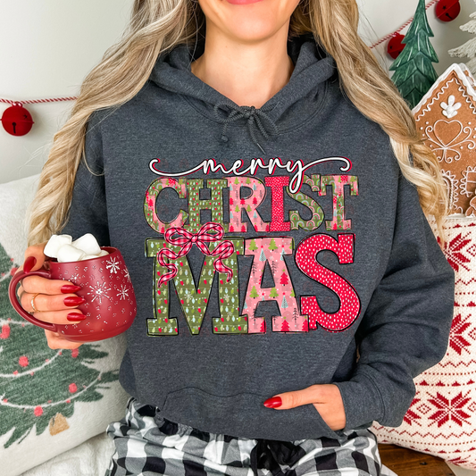 Pink Bow Merry Christmas