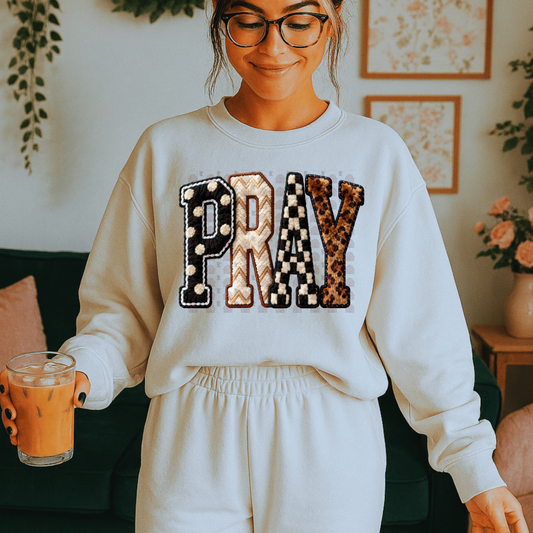 Polka Dot Check Leopard Pray