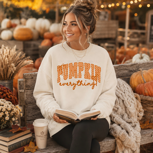 Polka Dots Bows Pumpkin Everything