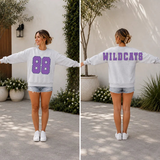 CUSTOMIZABLE - Polka Dotted Bigger Number Only