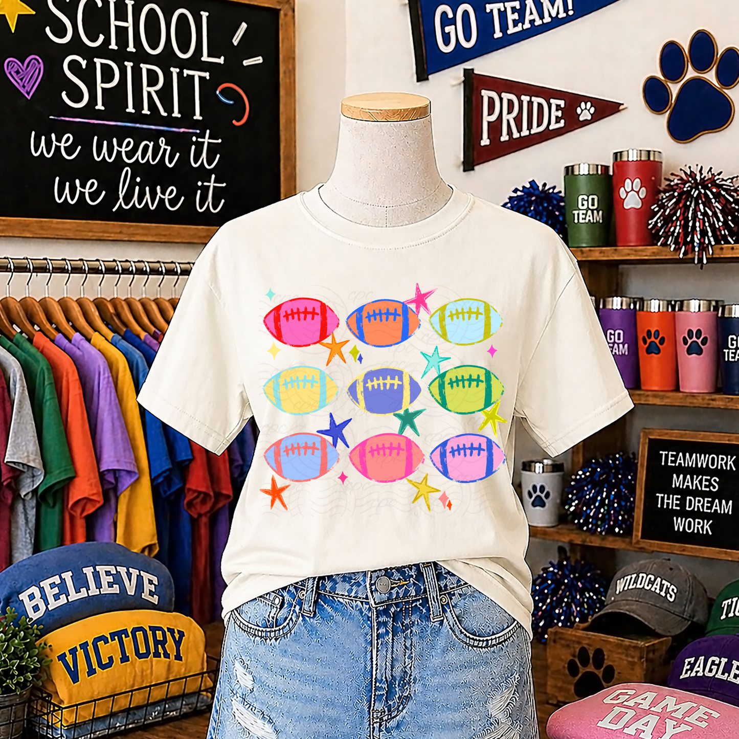 Preppy Football Collage