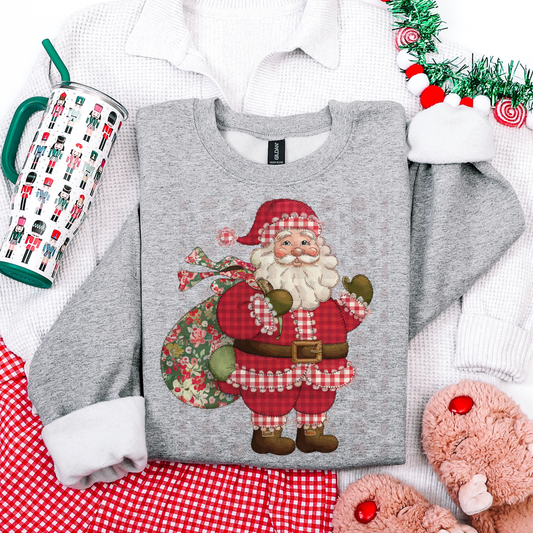 Primitive Patchwork Santa