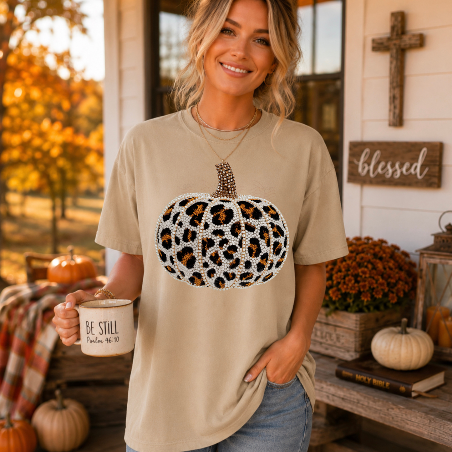 Pumpkin Leopard Diamond Pearl