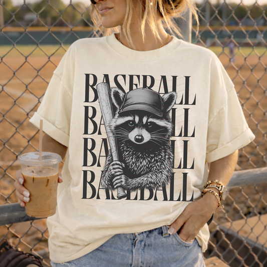 Raccoon Baseball Baseball Baseball