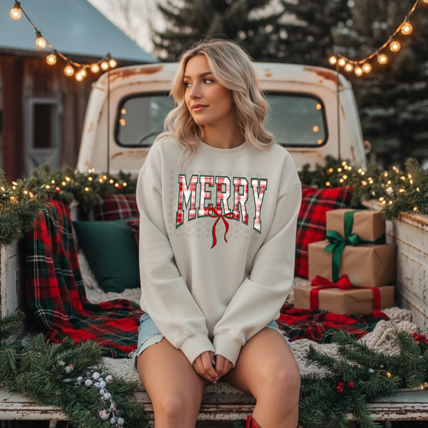 Red And Green Plaid Merry