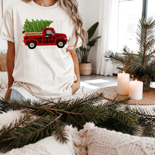 Red Buffalo Check Yarn Truck