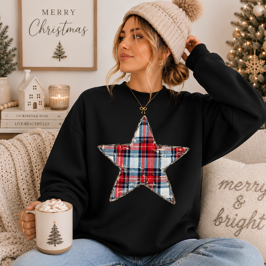 Red Plaid Star