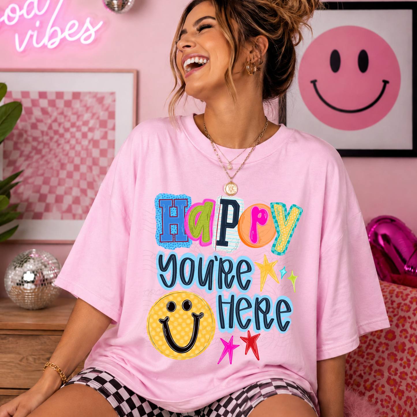 Retro Happy You're Here