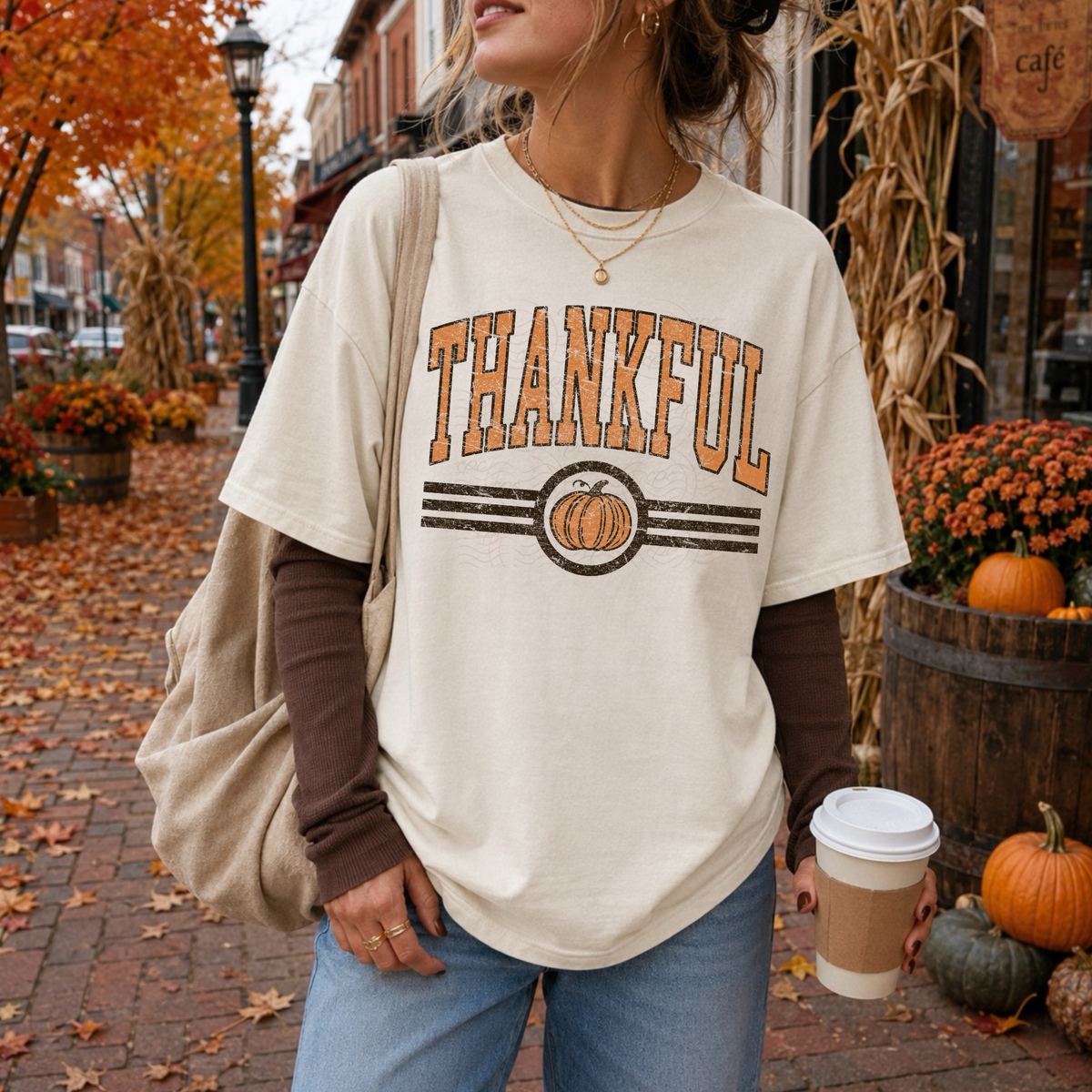 Retro Thankful Pumpkin