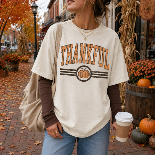 Retro Thankful Pumpkin