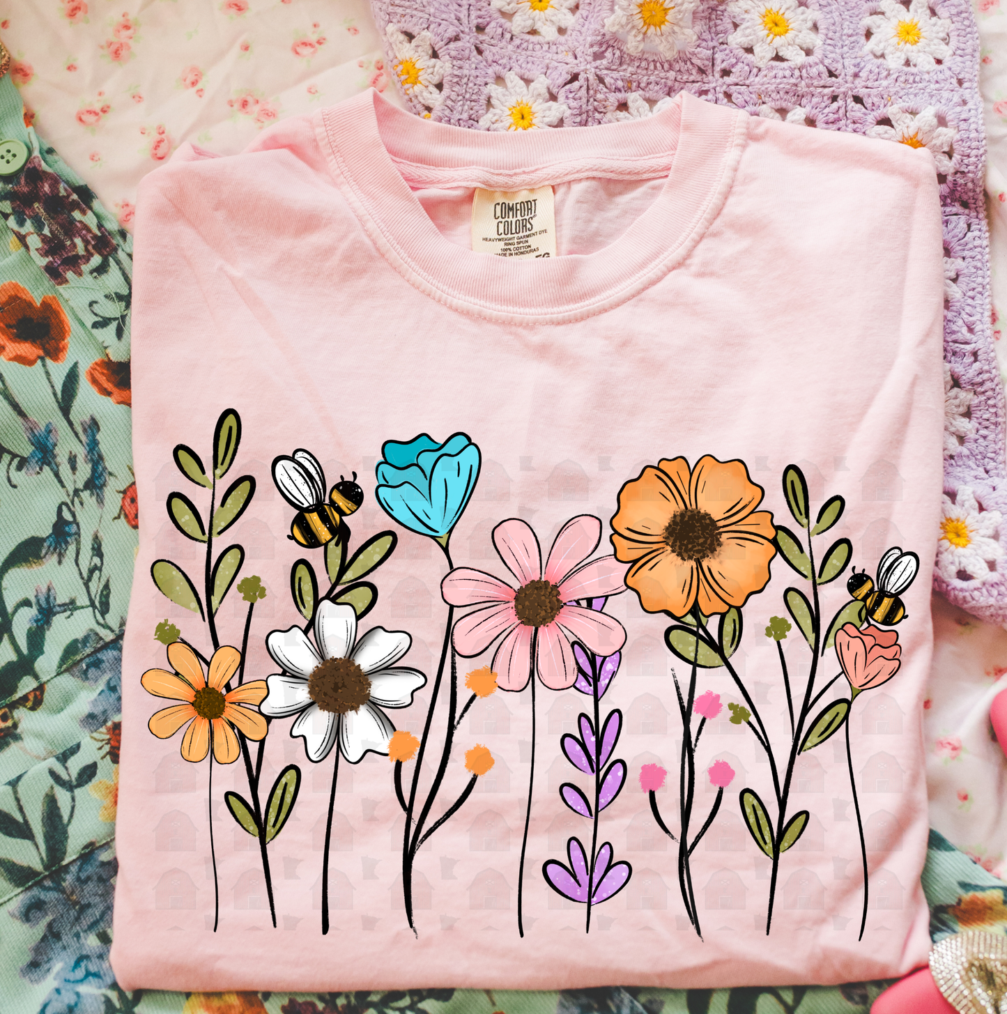 Row Of Wildflowers
