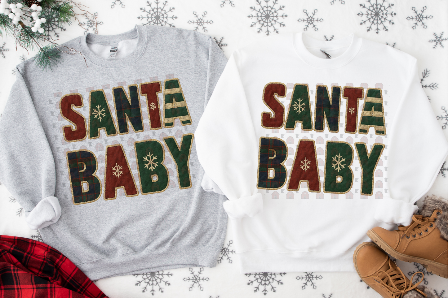 Santa Baby Tartan Pattern