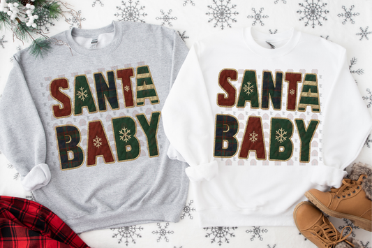 Santa Baby Tartan Pattern