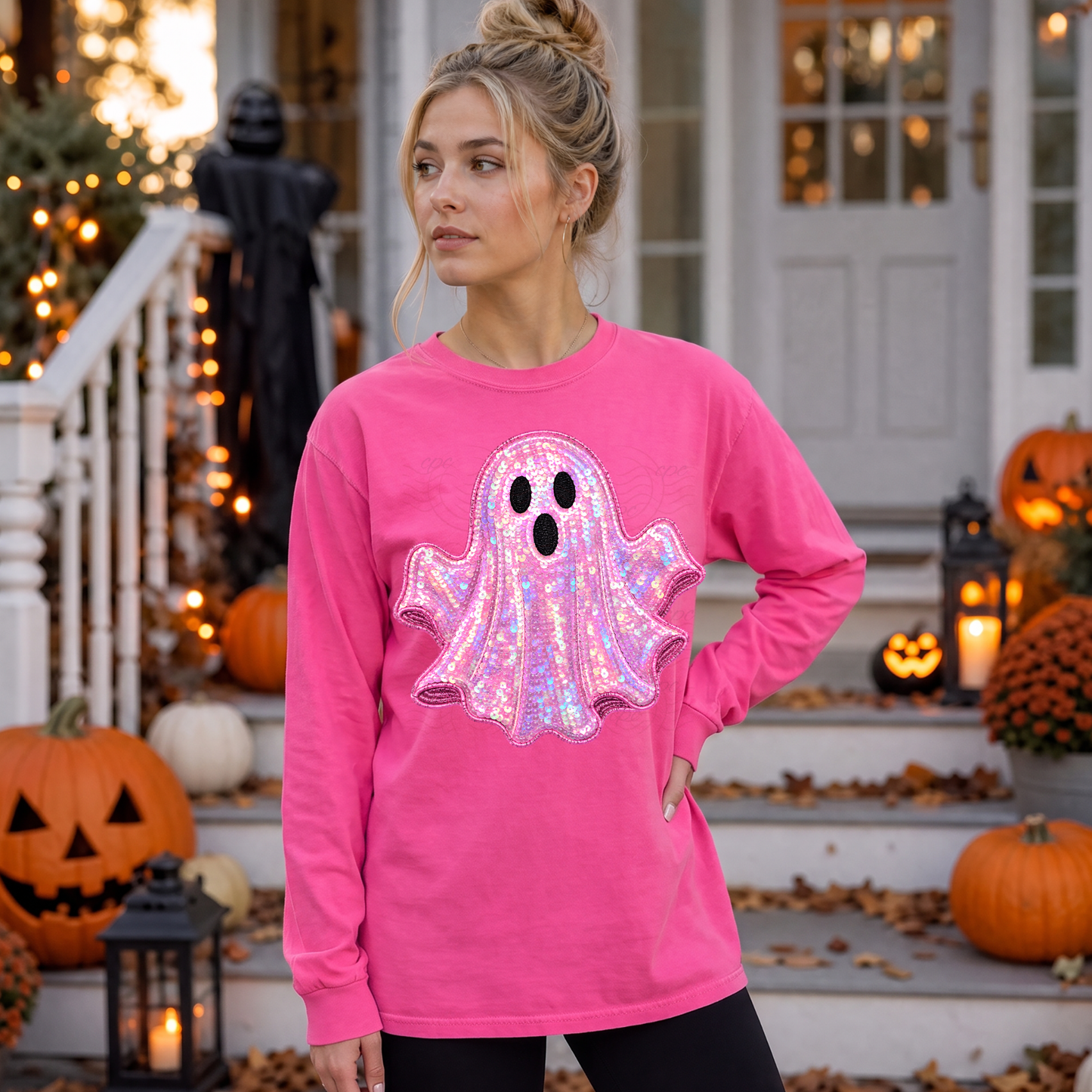 SEMI EXCLUSIVE - Pink Faux Sequin Ghost